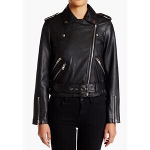 Walter Baker AllisonBlack Leather Moto Jacket SMALL $698.00